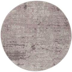 Adirondack, LIGHT GREY / PURPLE, 6' X 6' Round, Area Rug, ADR130M-6R
