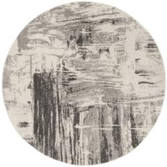 Adirondack, IVORY / GREY, 7' X 7' Round, Area Rug
