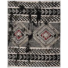 ADIRONDACK, BLACK / LIGHT GREY, 9' X 12', Area Rug