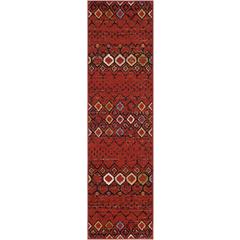 AMSTERDAM, TERRACOTTA / MULTI, 2'-3" X 12', Area Rug