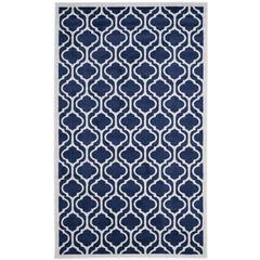 AMHERST, NAVY / BEIGE, 5'-3" X 8', Area Rug, AMT402P-5