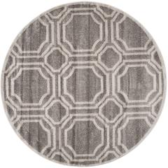 AMHERST, GREY / LIGHT GREY, 7' X 7' Round, Area Rug, AMT411C-7R