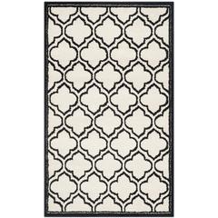 AMHERST, IVORY / ANTHRACITE, 2'-3" X 7', Area Rug