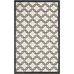 AMHERST, IVORY / ANTHRACITE, 5'-3" X 8', Area Rug