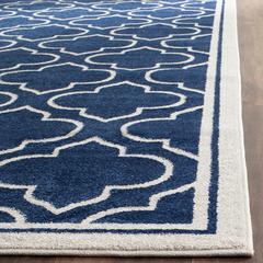AMHERST, NAVY / IVORY, 9' X 12', Area Rug, AMT412P-9