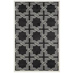 AMHERST, ANTHRACITE / IVORY, 5' X 8', Area Rug, AMT413G-5
