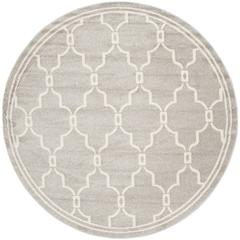 AMHERST, LIGHT GREY / IVORY, 7' X 7' Round, Area Rug, AMT414B-7R