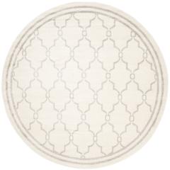 AMHERST, IVORY / LIGHT GREY, 7' X 7' Round, Area Rug, AMT414E-7R