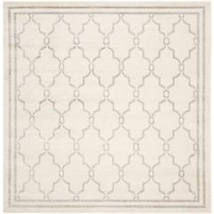 AMHERST, IVORY / LIGHT GREY, 7' X 7' Square, Area Rug, AMT414E-7SQ