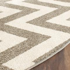 AMHERST, DARK GREY / BEIGE, 9' X 9' Round, Area Rug, AMT419R-9R