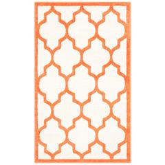 AMHERST, BEIGE / ORANGE, 3' X 5', Area Rug, AMT420F-3