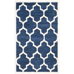 AMHERST, NAVY / BEIGE, 3' X 5', Area Rug