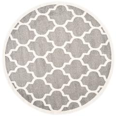 AMHERST, DARK GREY / BEIGE, 7' X 7' Round, Area Rug, AMT420R-7R