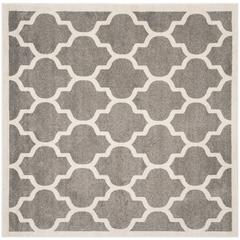 AMHERST, DARK GREY / BEIGE, 7' X 7' Square, Area Rug, AMT420R-7SQ