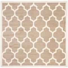 AMHERST, WHEAT / BEIGE, 7' X 7' Square, Area Rug, AMT420S-7SQ