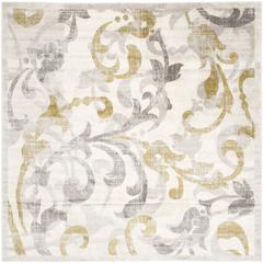 AMHERST, IVORY / LIGHT GREY, 7' X 7' Square, Area Rug, AMT428E-7SQ