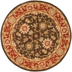 ANATOLIA, OLIVE / RUST, 6' X 6' Round, Area Rug