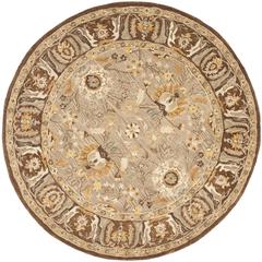 ANATOLIA, DARK GREY / BROWN, 6' X 6' Round, Area Rug