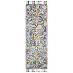 ASPEN, BLUE / RUST, 2'-3" X 7', Area Rug, APN116M-27