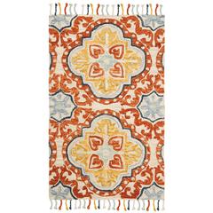 ASPEN, BEIGE / RUST, 4' X 6', Area Rug