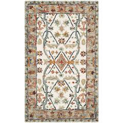 ASPEN, IVORY / BLUE, 4' X 6', Area Rug, APN308A-4