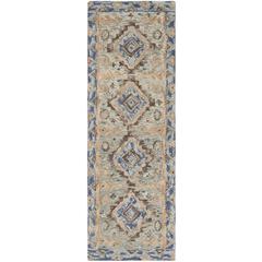 ASPEN, BLUE / BEIGE, 2'-3" X 7', Area Rug