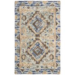ASPEN, BLUE / BEIGE, 4' X 6', Area Rug