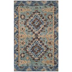 ASPEN, BLUE / BEIGE, 6' X 9', Area Rug