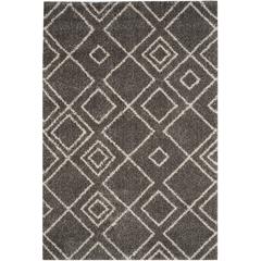 ARIZONA SHAG, BROWN / IVORY, 5'-1" X 7'-6", Area Rug, ASG744B-5