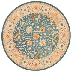 ANTIQUITY, BLUE, 3'-6" X 3'-6" Round, Area Rug, AT14E-4R