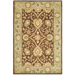 ANTIQUITY, CHOCOLATE / BLUE, 4' X 6', Area Rug