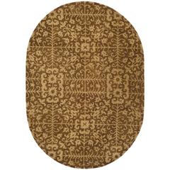 ANTIQUITY, GOLD / BEIGE, 7'-6" X 9'-6" Oval, Area Rug
