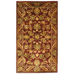 ANTIQUITY, WINE / GOLD, 3' X 5', Area Rug, AT52B-3