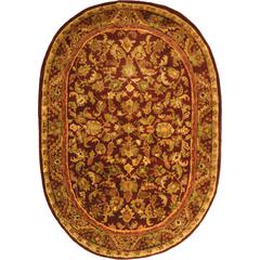ANTIQUITY, WINE / GOLD, 7'-6" X 9'-6" Oval, Area Rug, AT52B-8OV
