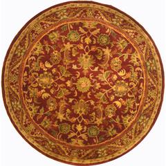 ANTIQUITY, WINE / GOLD, 6' X 6' Round, Area Rug, AT52B-6R