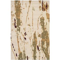 BELLA, BEIGE / GREEN, 6' X 9', Area Rug