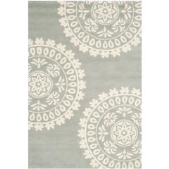 BELLA, GREY / IVORY, 3' X 5', Area Rug, BEL121A-3