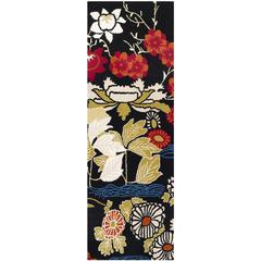 BELLA, BLACK / MULTI, 2'-3" X 7', Area Rug
