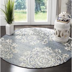 BELLA, BLUE, 5' X 5' Round, Area Rug, BEL914A-5R