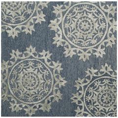 BELLA, BLUE, 5' X 5' Square, Area Rug, BEL914A-5SQ