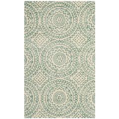BELLA, IVORY / BLUE, 4' X 6', Area Rug, BEL915A-4