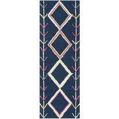 Bellagio, NAVY / MULTI, 2'-3" X 7', Area Rug