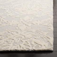 BLOSSOM, LIGHT GREY / IVORY, 5' X 8', Area Rug, BLM107A-5