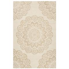 BLOSSOM, IVORY / BEIGE, 5' X 8', Area Rug