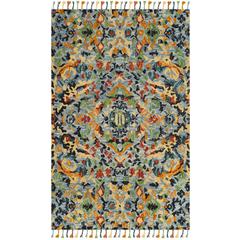 BLOSSOM, BLUE / MULTI, 3' X 5', Area Rug
