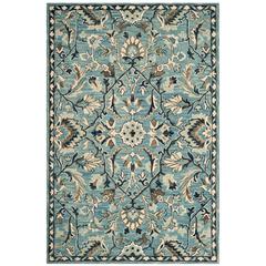 BLOSSOM, BLUE / IVORY, 3' X 5', Area Rug