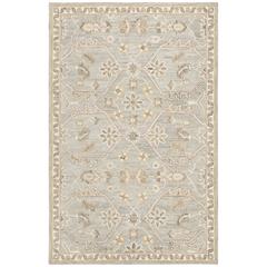 BLOSSOM, SLATE / BEIGE, 5' X 8', Area Rug