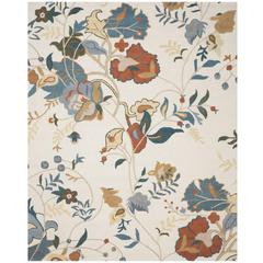 BLOSSOM, IVORY / BLUE, 9' X 12', Area Rug