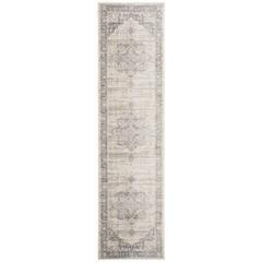 BRENTWOOD, Cream / Grey, 2' X 6', Area Rug