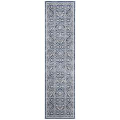 BRENTWOOD, NAVY / LIGHT GREY, 2' X 12', Area Rug, BNT870M-212